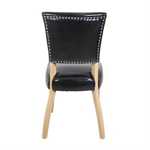 Marquess BLack Ink Leather Dining Chair